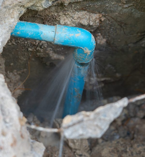leaking water from blue pipe from underground leaking water from blue pipe from underground